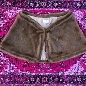 Kelli Kouture Brown Faux Fur Shawl